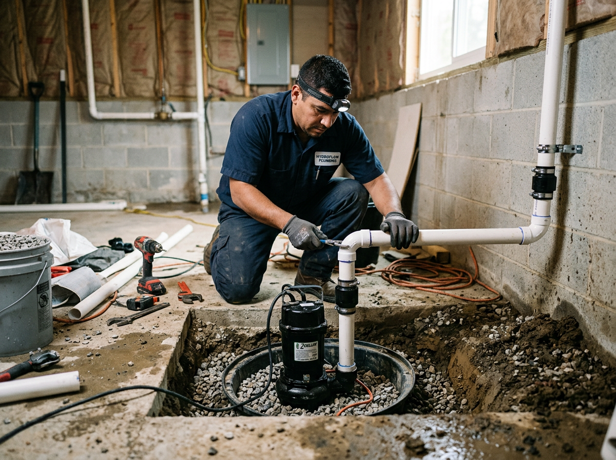 Sump Pump Installation in Columbia